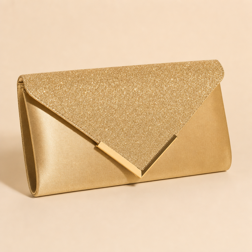 Bolso de fiesta dorado brillante