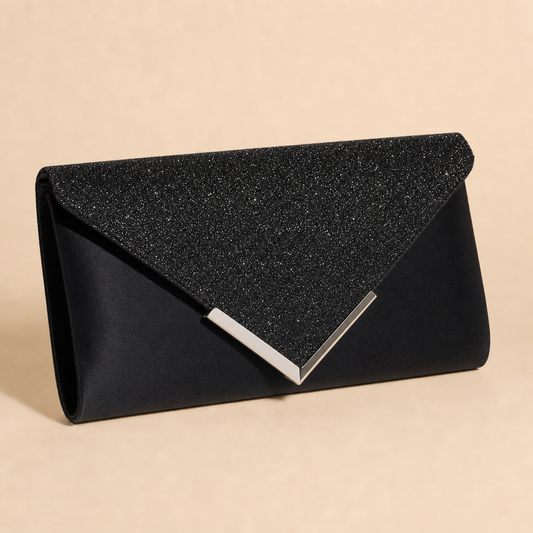 Bolso de fiesta negro brillante